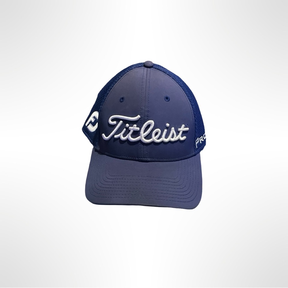 Titleist Navy and White Script Logo Mesh Back Golf Hat
